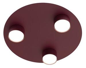 Stropní svítidlo BOLX 3 – vínové, 3× GX53, šířka 40 cm