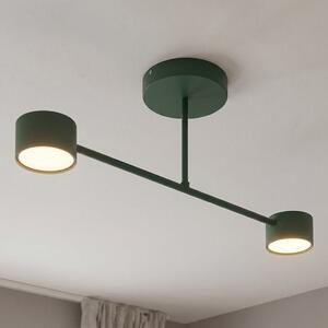Stropní svítidlo HALO 2 – olivově zelené, 2× GX53, šířka 60 cm