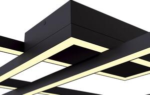 Maytoni Moderní stropní LED svítidlo LINE, 80W, d. 78 cm, 3000K Barva: Černá