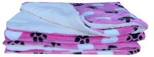 Numberoplus Beránková deka z mikrovlákna vzor Pess 150 x 200 cm Barva: Růžová