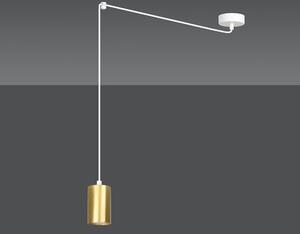 Závěsné svítidlo TRAKER 1 – bílé / zlaté, 1× GU10, šířka 8 cm