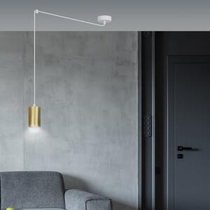 Závěsné svítidlo TRAKER 1 – bílé / zlaté, 1× GU10, šířka 8 cm