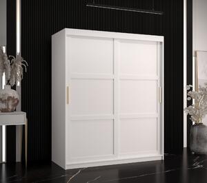 Šatní skříň Abi Ramiro 1 Barva korpusu: Bílá, Rozměry: 150 cm, Dveře: Černá - bez zrcadla