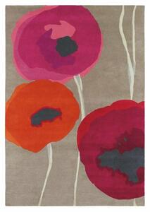 Moderní kusový koberec Sanderson Poppies red/orange 45700 Brink&Campman (Varianta: )
