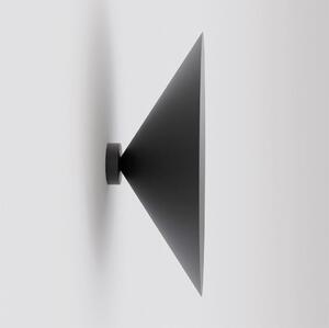 Nástěnné svítidlo MONO K1L – černé, opálové sklo, 1× E14, šířka 50 cm