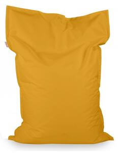 Polštář na sezení žlutý plyš