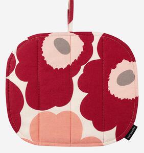 Marimekko Textilní podložka pod hrnec chňapka Pieni Unikko vínová korálová