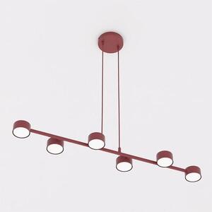 Závěsné svítidlo MEGARA 6 – vínové, 6× GX53, šířka 95 cm
