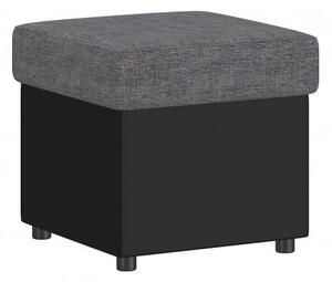 ELTAP POUF 3 taburet s úložným prostorem černo-šedý 45 x 42 x 45 cm