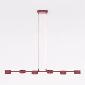 Závěsné svítidlo MEGARA 6 – vínové, 6× GX53, šířka 95 cm