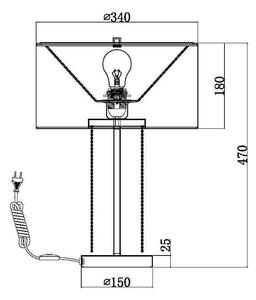 Maytoni Luxusní stolní lampa IMPRESSIVE, 40W, v. 47 cm, 1xE27
