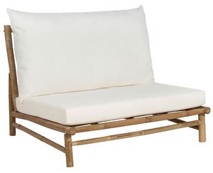 Sada 2 bambusových židlí světlé dřevo/bílé TODI