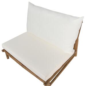 Sada 2 bambusových židlí světlé dřevo/bílé TODI