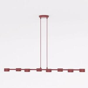 Závěsné svítidlo MEGARA 8 – vínové, 8× GX53, šířka 116 cm