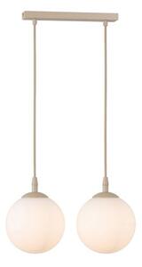 Závěsné svítidlo COSMO 2 – moka, opálové sklo, 2× E14, šířka 40 cm