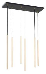 Závěsné svítidlo SELTER 6 – zlaté, 6× G9, šířka 59 cm