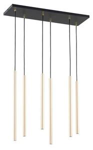 Závěsné svítidlo SELTER 6 – zlaté, 6× G9, šířka 59 cm