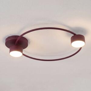 Stropní svítidlo LUCIO 2 – vínové, 2× GX53, šířka 48 cm