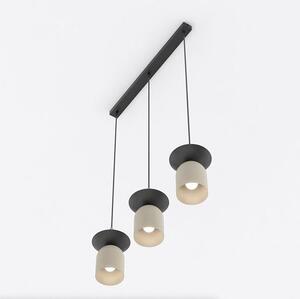 Závěsné svítidlo EGO 3 – černé / moka, 3× E14, šířka 60 cm
