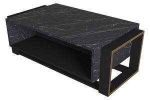 Konferenční stolek BIANCO černá/zlatá