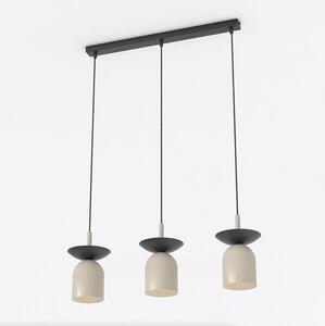 Závěsné svítidlo EGO 3 – černé / moka, 3× E14, šířka 60 cm