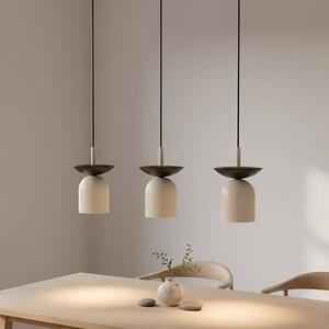 Závěsné svítidlo EGO 3 – černé / moka, 3× E14, šířka 60 cm