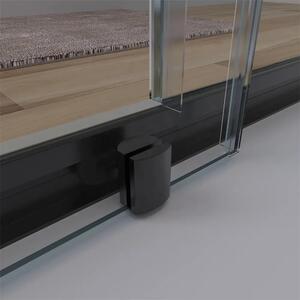 CERANO - Sprchové posuvné dveře Varone L/P - černá matná, transparentní sklo - 90x195 cm