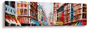 Obraz - Hong Kong, olejomalba (170x50 cm)