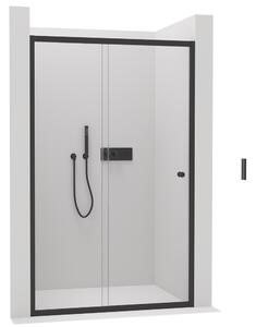 CERANO - Sprchové posuvné dveře Varone L/P - černá matná, transparentní sklo - 100x195 cm