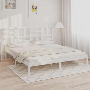 Rám postele bílý masivní dřevo 200 x 200 cm 3105971