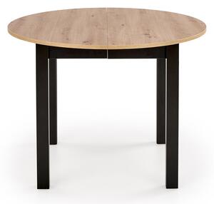 Rozkládací stůl Neryt kulatý 102-142 cm - dub artisan / černý