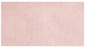 Koberec z umělé zaječí kožešiny 80 x 150 cm růžový THATTA