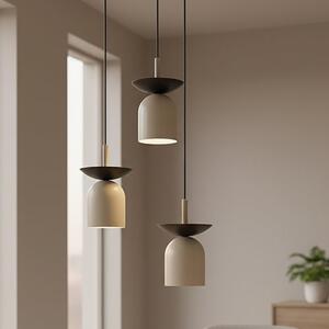 Závěsné svítidlo EGO 3 PREM – černé / moka, 3× E14, šířka 30 cm