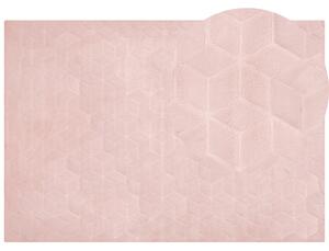 Koberec z umělé zaječí kožešiny 160 x 230 cm růžový THATTA