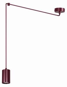 Závěsné svítidlo TRAKER 1 – vínové, 1× GU10, šířka 8 cm