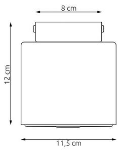 Stropní svítidlo NANO 1 – vínové, 1× GU10 AR111, šířka 12 cm