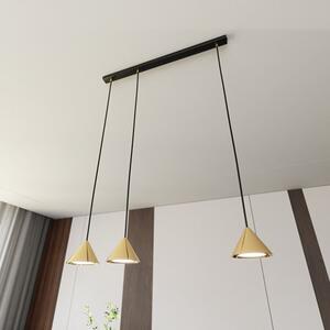 Závěsné svítidlo ELIT 3 – černé / zlaté, 3× GX53, šířka 70 cm