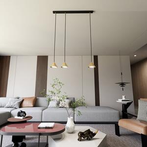 Závěsné svítidlo ELIT 3 – černé / zlaté, 3× GX53, šířka 70 cm