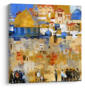 Obraz - Zeď nářků, Jeruzalém, Izrael (30x30 cm)