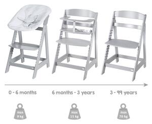 Roba Dětská jídelní židlička 2 v 1 "Born Up Zickzack" bez vnitřní vložky (šedohnědá) (100366840004)