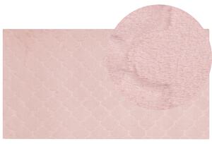 Koberec z umělé zaječí kožešiny 80 x 150 cm růžový GHARO
