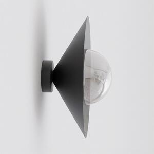 Nástěnné svítidlo MONO K1S – černé, grafitové sklo, 1× E14, šířka 31 cm