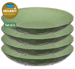 Sada 4 hlubokých talířů CLUB PLATE M ORGANIC KOZIOL (barva-listová zeleň)