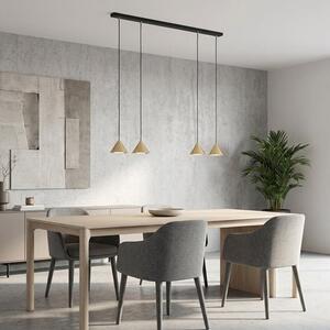 Závěsné svítidlo ELIT 4 – černé / zlaté, 4× GX53, šířka 90 cm