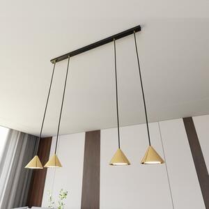 Závěsné svítidlo ELIT 4 – černé / zlaté, 4× GX53, šířka 90 cm