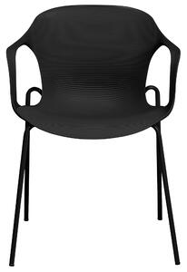 Dvě černé jídelní židle ELBERT