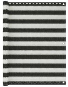 Balkónová zástěna HDPE 120 x 600 cm antracitovo-bílá 310859