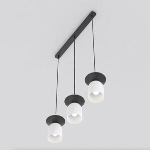 Závěsné svítidlo EGO 3 – černé / bílé, 3× E14, šířka 60 cm
