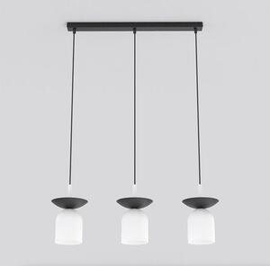 Závěsné svítidlo EGO 3 – černé / bílé, 3× E14, šířka 60 cm