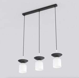 Závěsné svítidlo EGO 3 – černé / bílé, 3× E14, šířka 60 cm